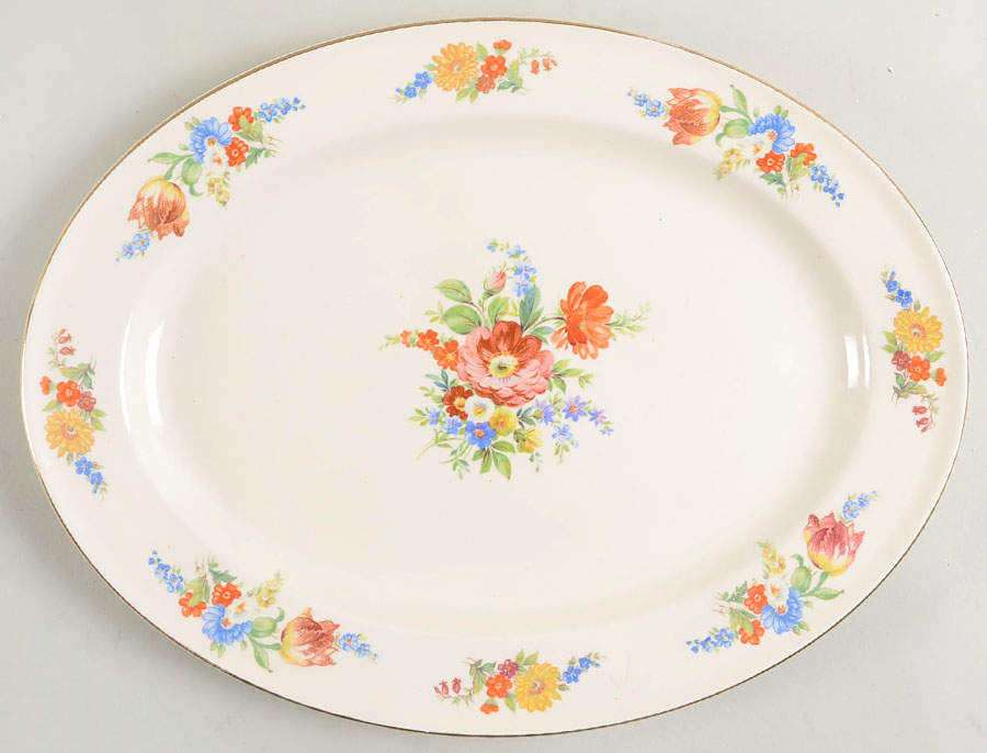 S1272E1-9 13" Oval Serving Platter by Edwin Knowles-1