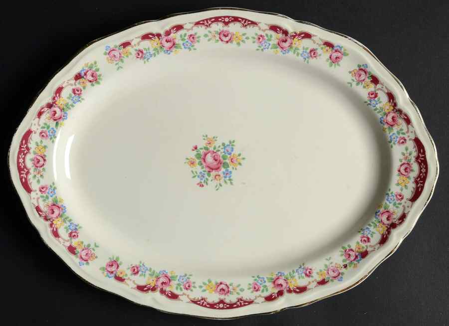 KNO347 11" Oval Serving Platter by Edwin Knowles-1