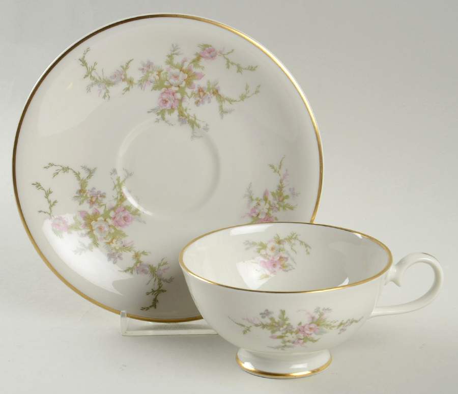 Hathaway Footed Cup & Saucer Set by Kirk-1