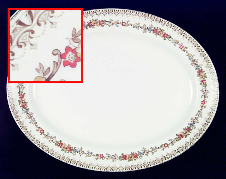 KNO366 14" Oval Serving Platter by Edwin Knowles-1