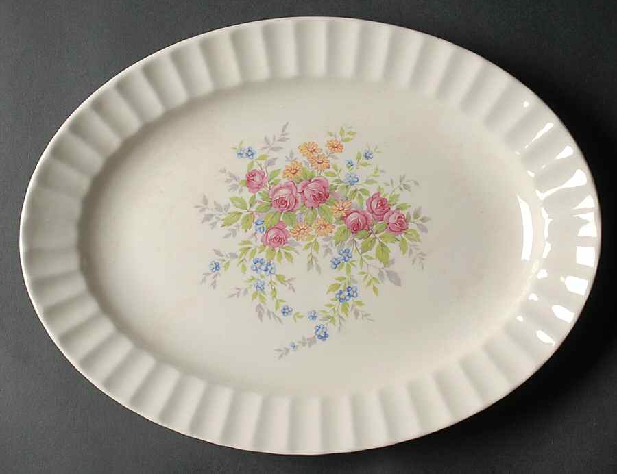 KNO372 13" Oval Serving Platter by Edwin Knowles-1