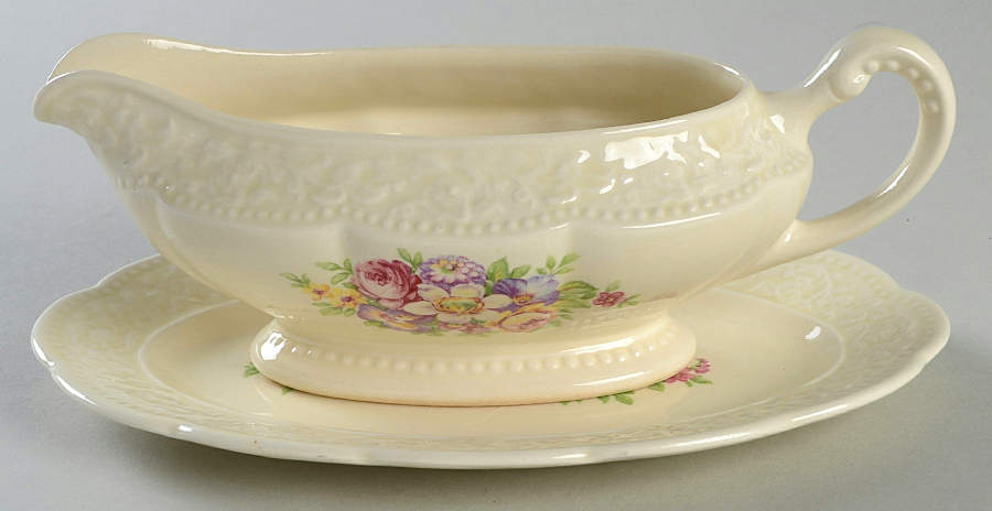 KNO375 Gravy Boat & Underplate by Edwin Knowles-1
