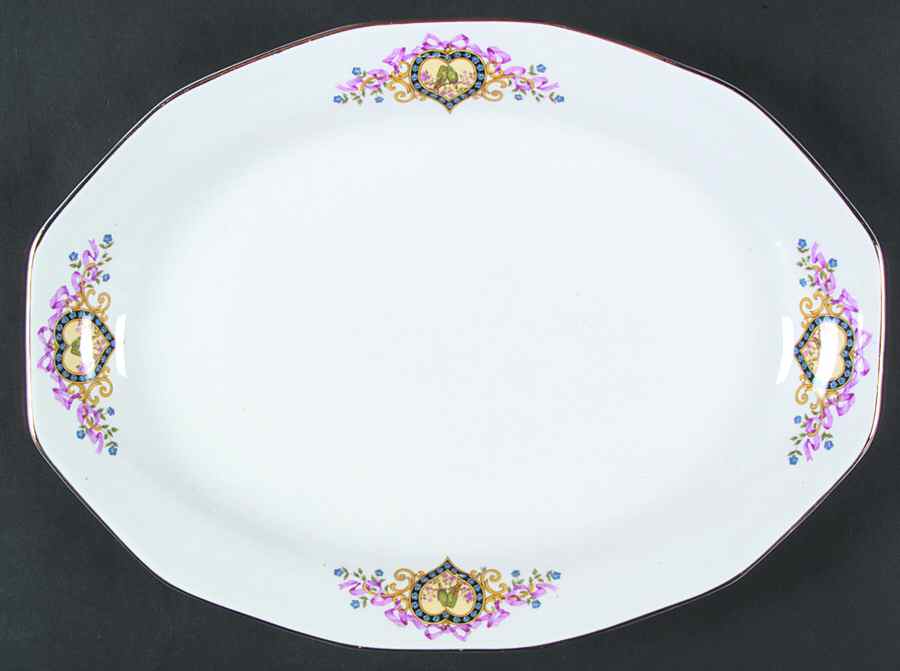 KNO376 13" Oval Serving Platter by Edwin Knowles-1