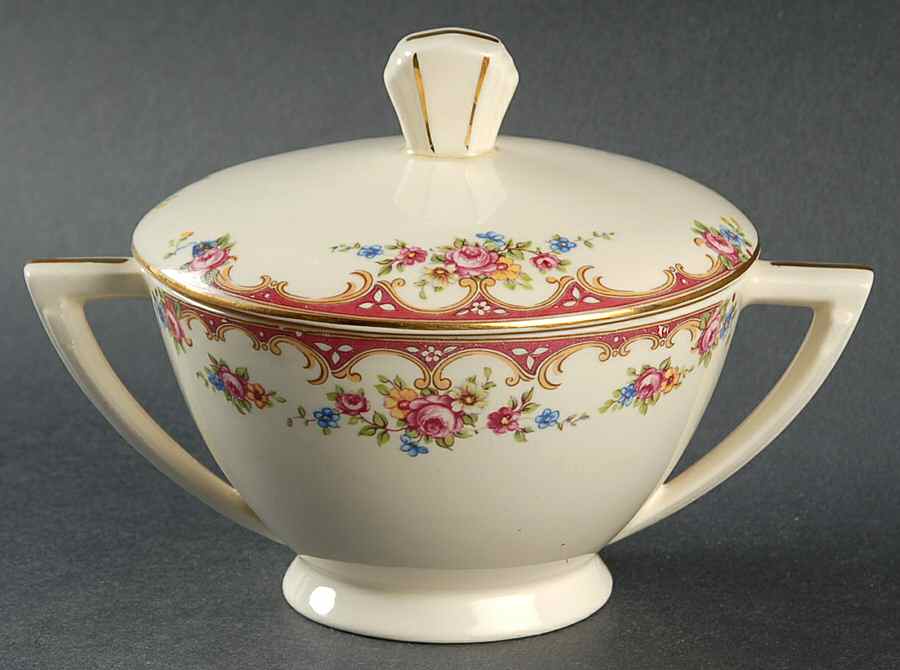 KNO382 Sugar Bowl & Lid by Edwin Knowles-1