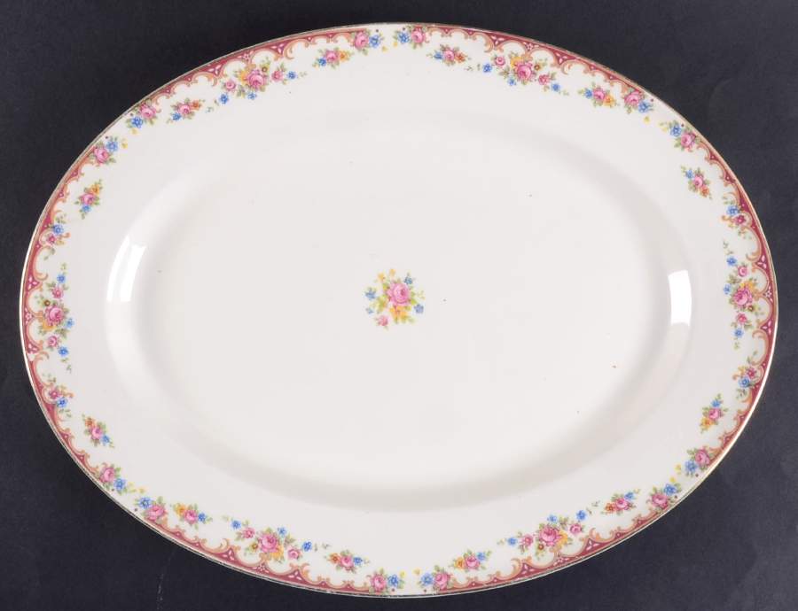 KNO382 15" Oval Serving Platter by Edwin Knowles-1