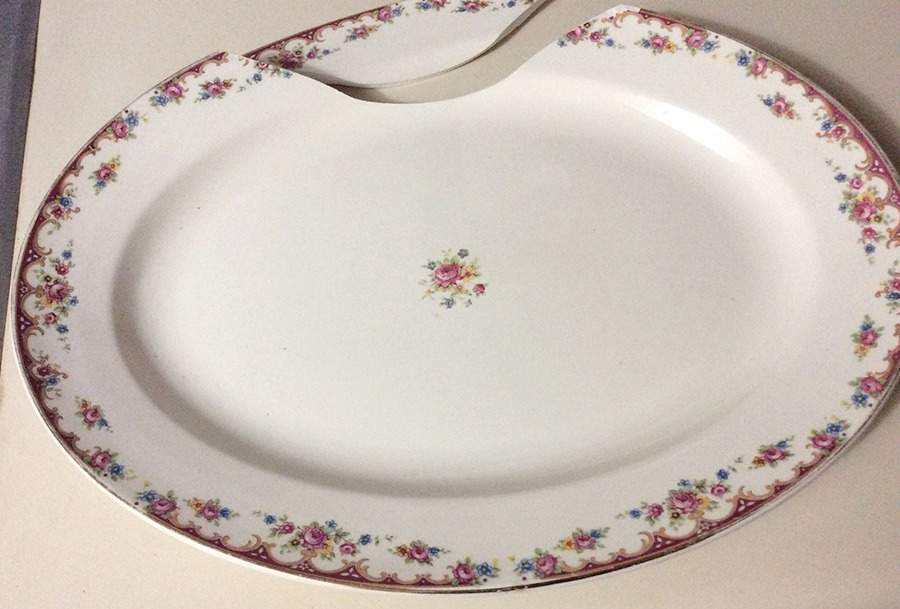KNO382 16" Oval Serving Platter by Edwin Knowles-1