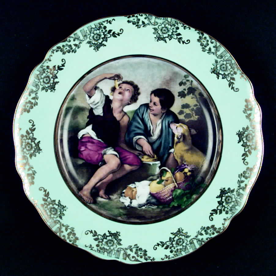 Melon Eaters Dinner Plate by JKW Bavaria-1