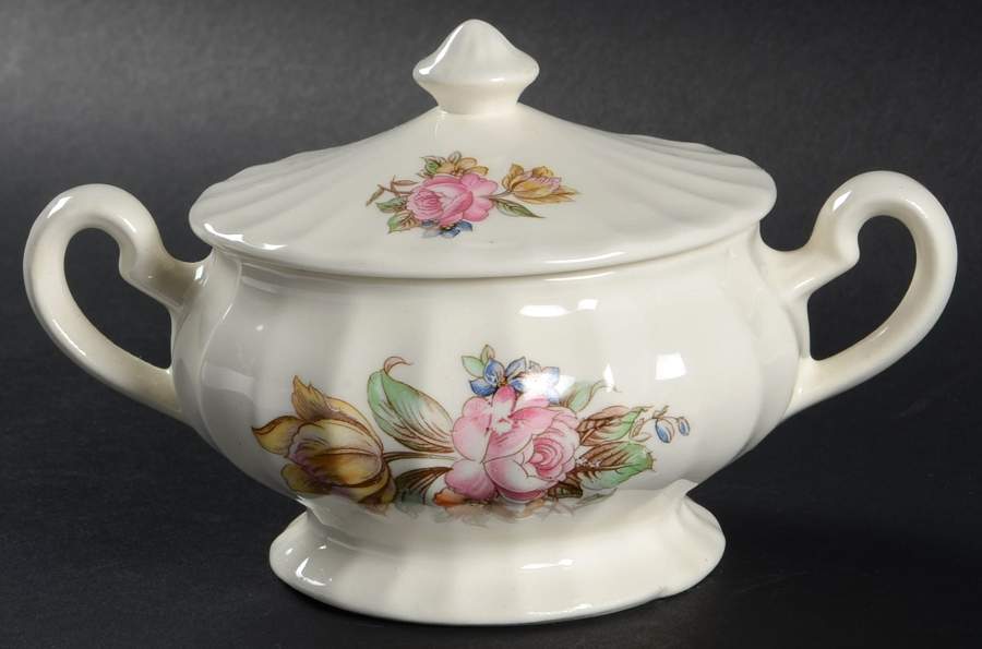 KNO389 Sugar Bowl & Lid by Edwin Knowles-1