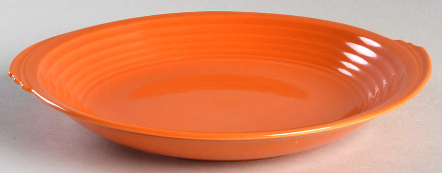 Yorktown Red (Orange) Coupe Soup Bowl by Edwin Knowles-1