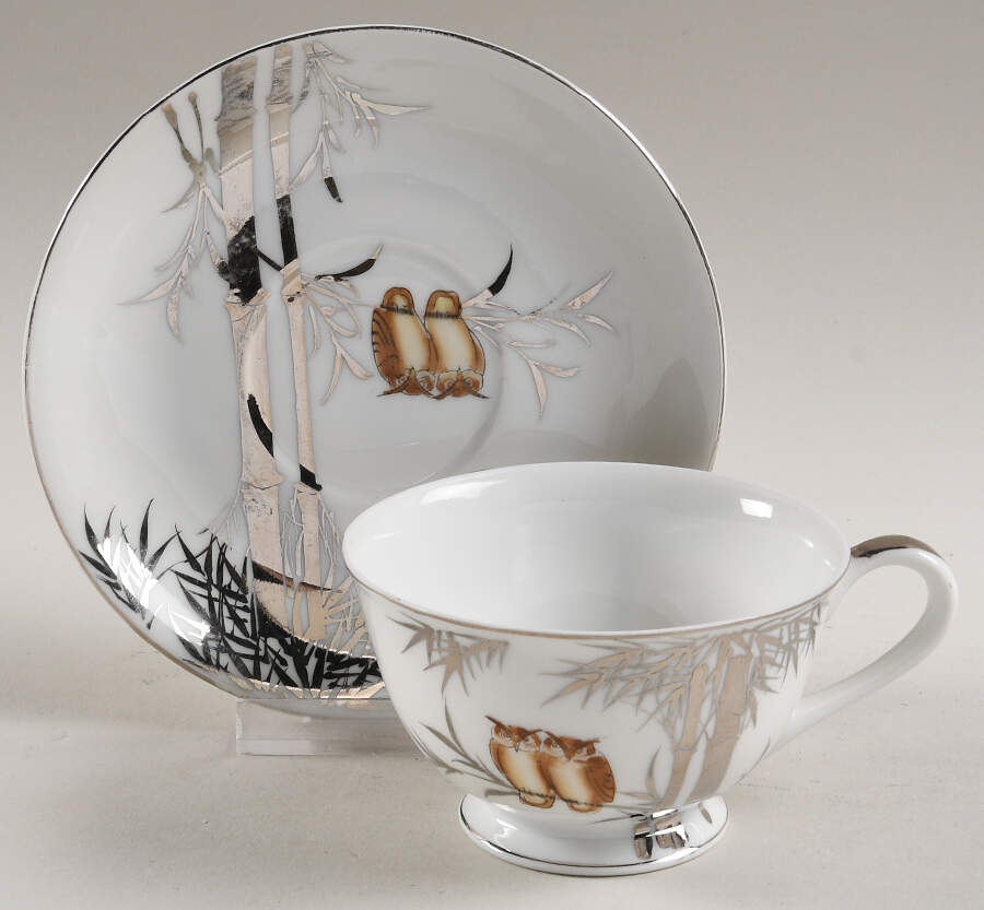 KUT63 Footed Cup & Saucer Set by Kutani-1
