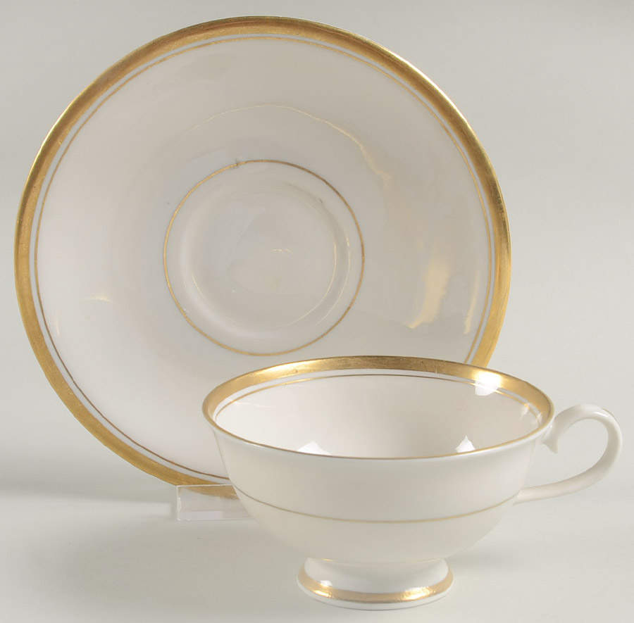 KIR7 Footed Cup & Saucer Set by Kirk-1