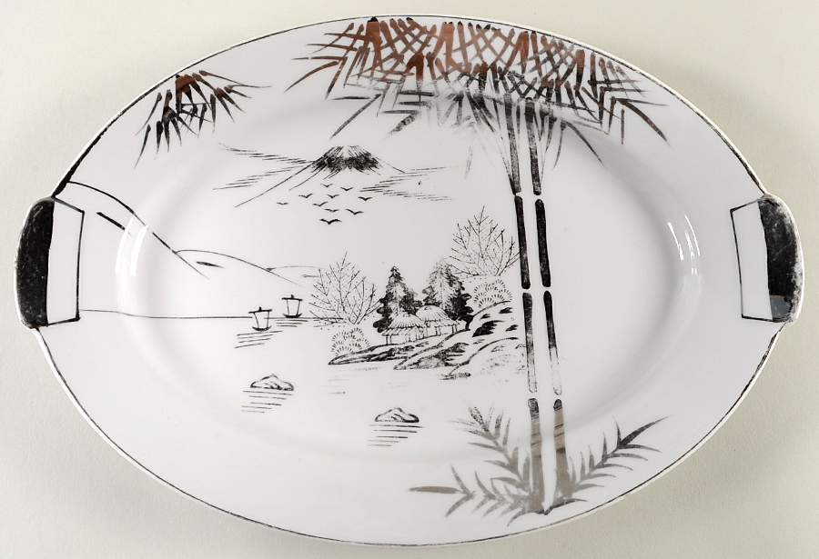 KUT64 12" Oval Serving Platter by Kutani-1