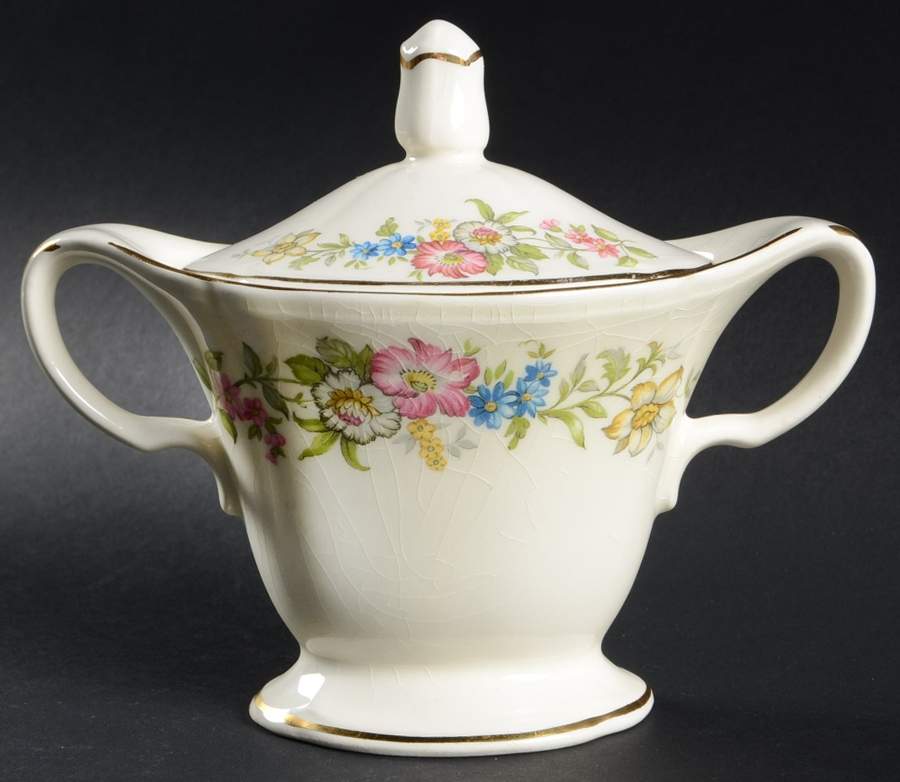 Isabella Sugar Bowl & Lid by Edwin Knowles-1