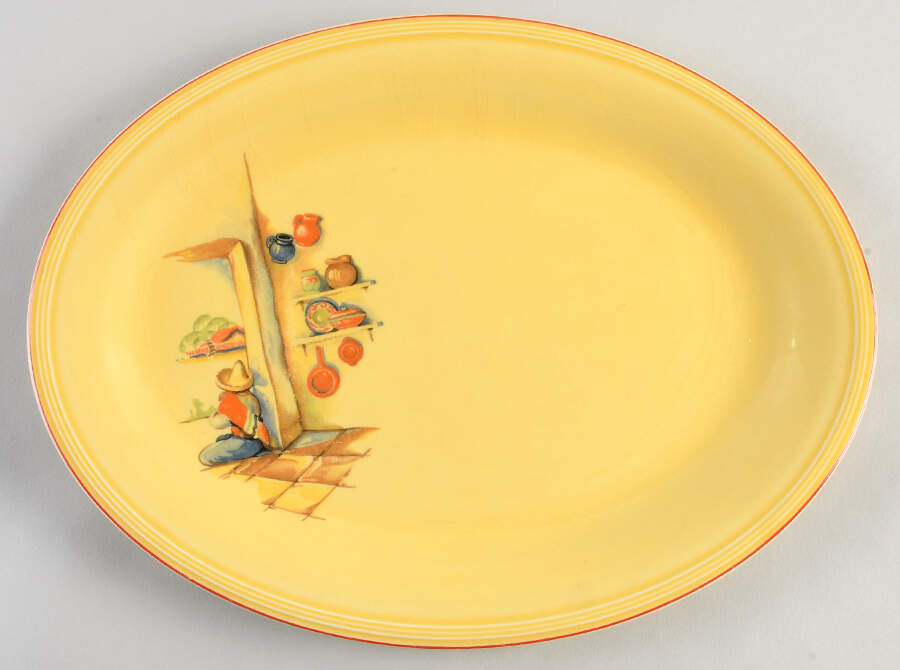Tia Juana 13" Oval Serving Platter by Edwin Knowles-1