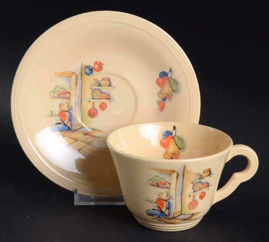 Tia Juana Flat Cup & Saucer Set by Edwin Knowles-1