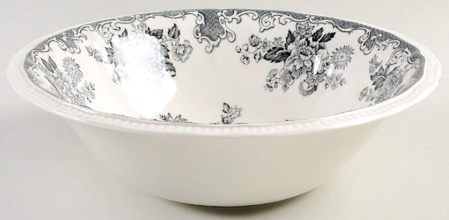 Balmoral Gray Black 8" Round Vegetable Bowl by Kensington Staffords-1