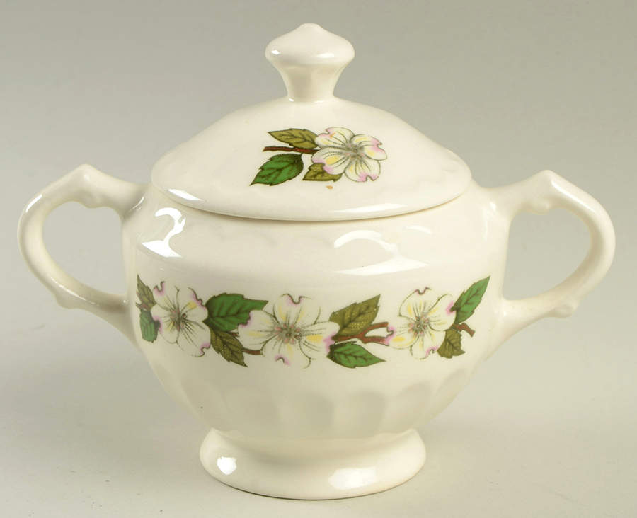 Hermitage Sugar Bowl & Lid by Edwin Knowles-1