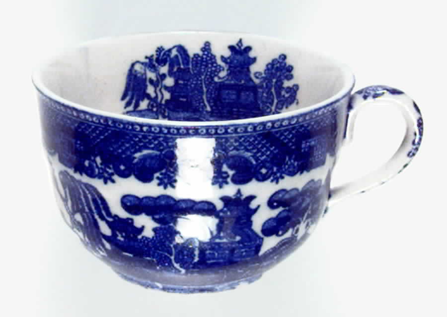 Blue Willow Flat Cup by Kakusa-1