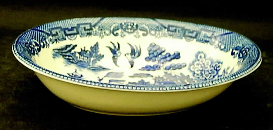 Blue Willow 10" Oval Vegetable Bowl by Kakusa-1