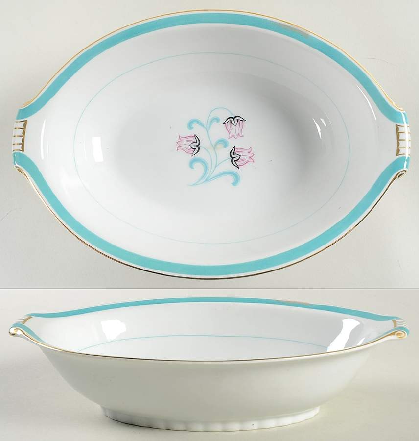 Serenade 11" Oval Vegetable Bowl by Kingsley (Japan)-1