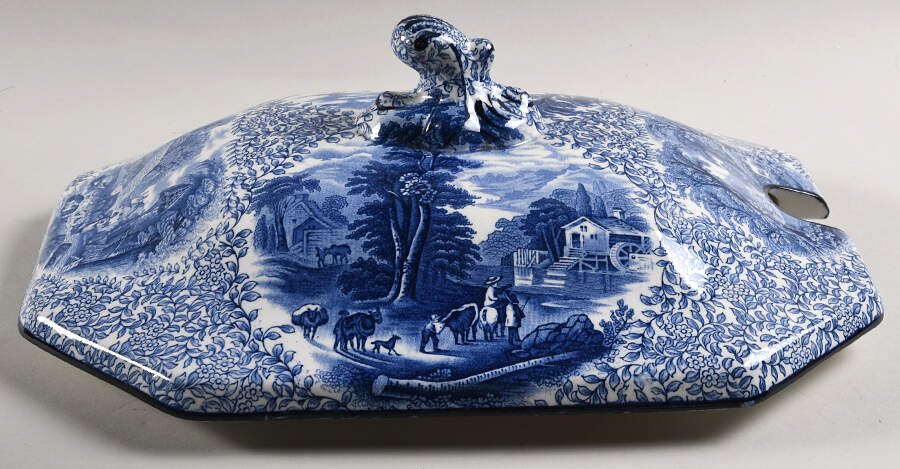 Ye Olde Lid for Rectangular Tureen by James Kent (England)-1