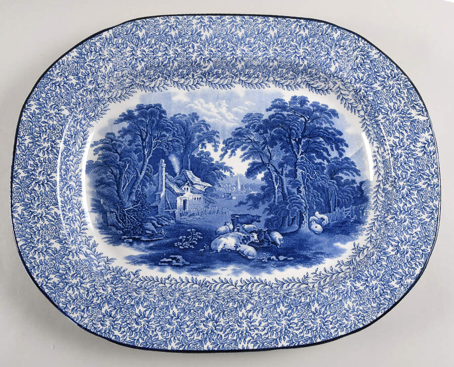 Ye Olde 15" Oval Serving Platter by James Kent (England)-1