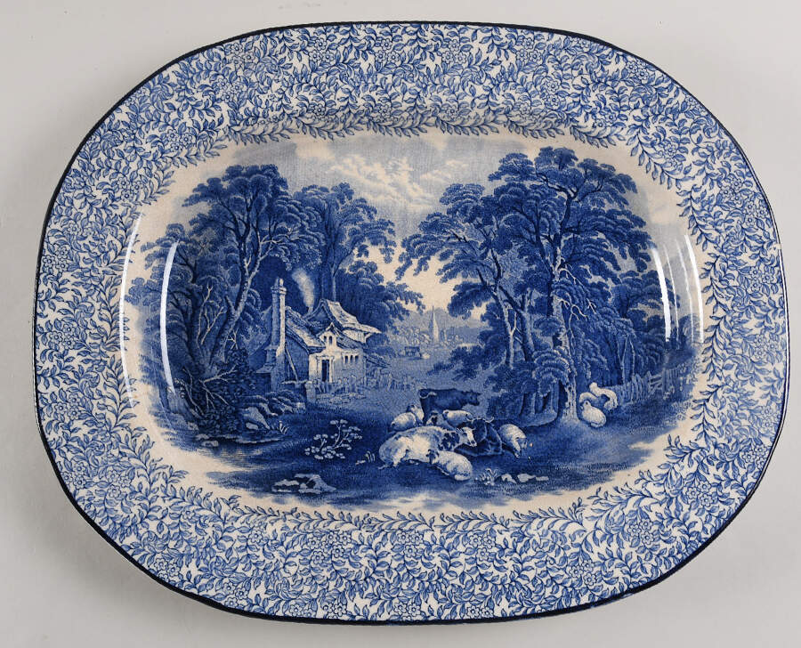 Ye Olde 14" Oval Serving Platter by James Kent (England)-1