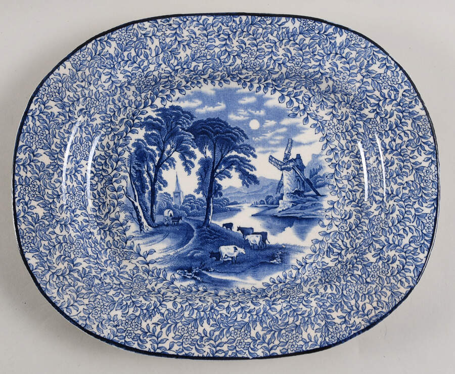 Ye Olde 10" Oval Serving Platter by James Kent (England)-1