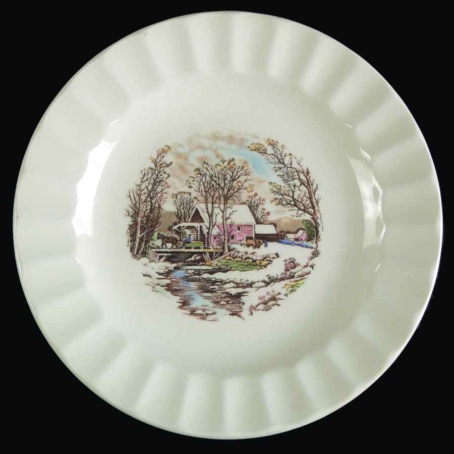 Winter Scenes Bread & Butter Plate by Edwin Knowles-1