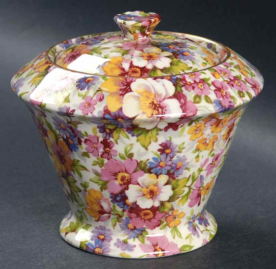 Dubarry (Majestic Shape, New, Globe Stamp) Sugar Bowl & Lid by James Kent (England)-1