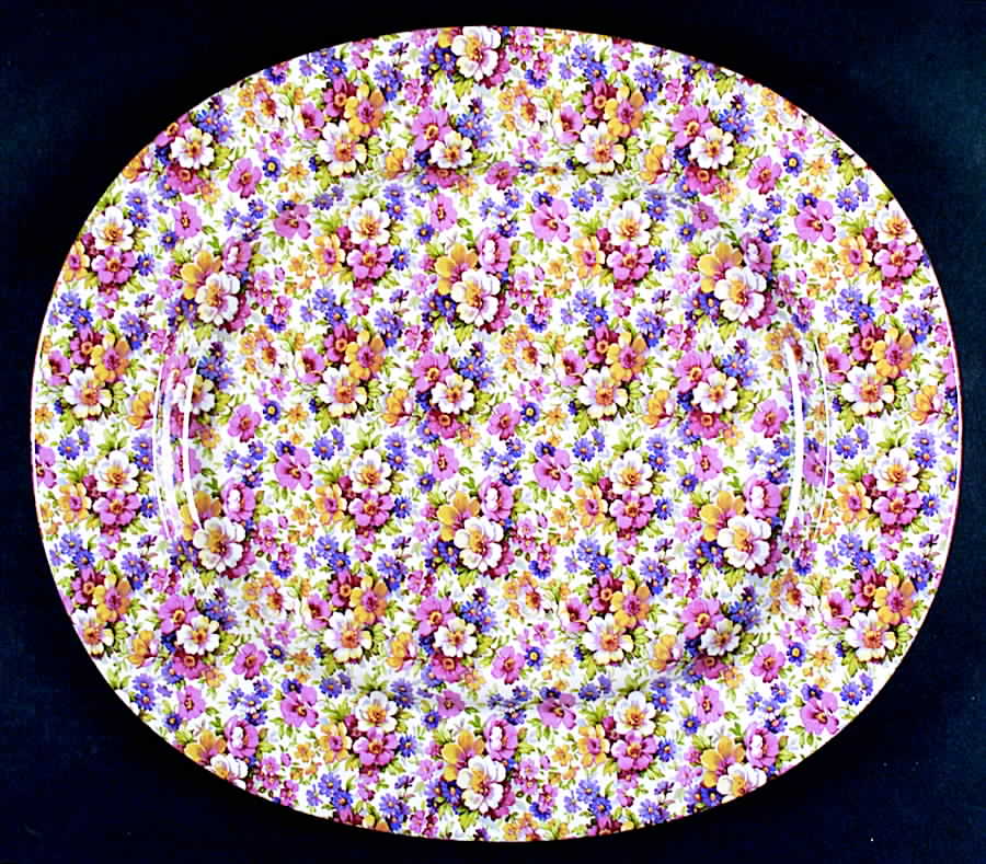 Dubarry (Granville, New, Globe Backstamp) 17" Oval Serving Platter by James Kent (England)-1
