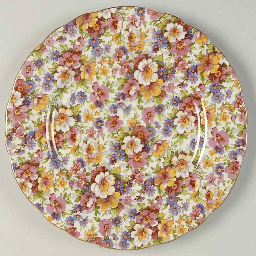 Dubarry (Granville, New, Globe Backstamp) Luncheon Plate by James Kent (England)-1