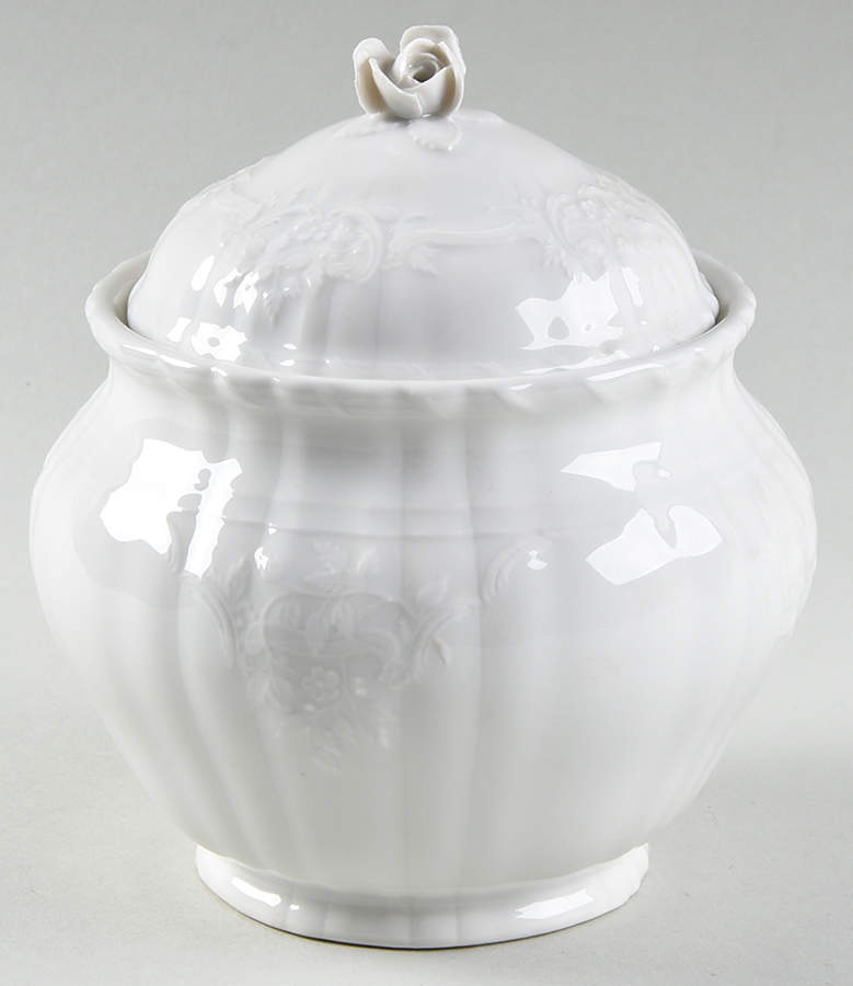 Rocaille Sugar Bowl & Lid by KPM-1