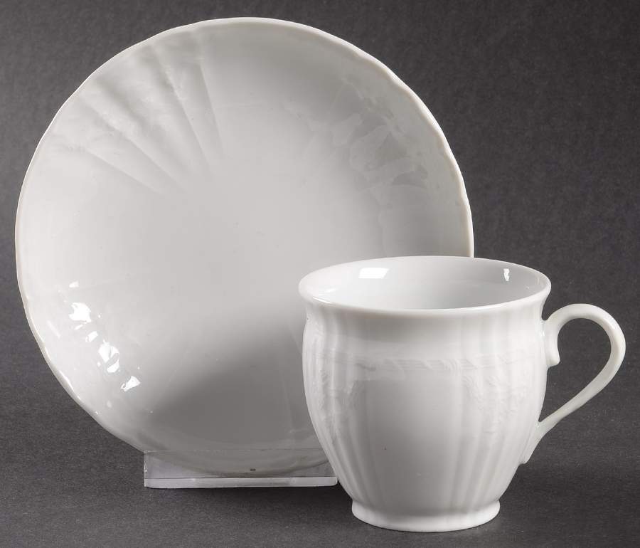 Rocaille Flat Cup & Saucer Set by KPM-1