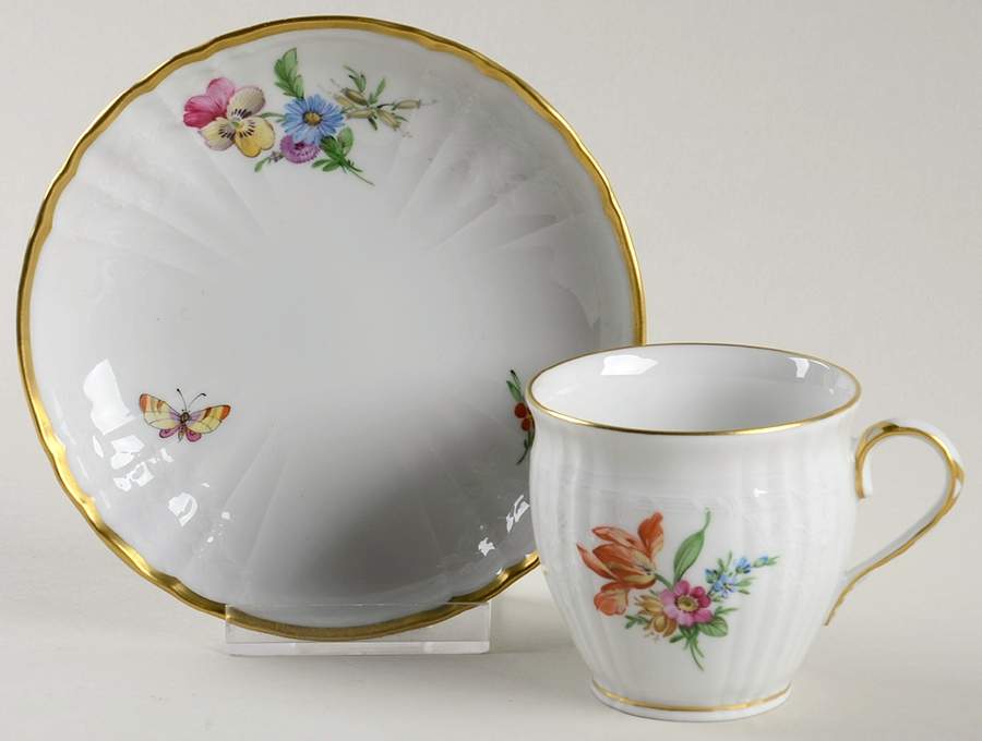 Decor 36 Footed Cup & Saucer Set by KPM-1