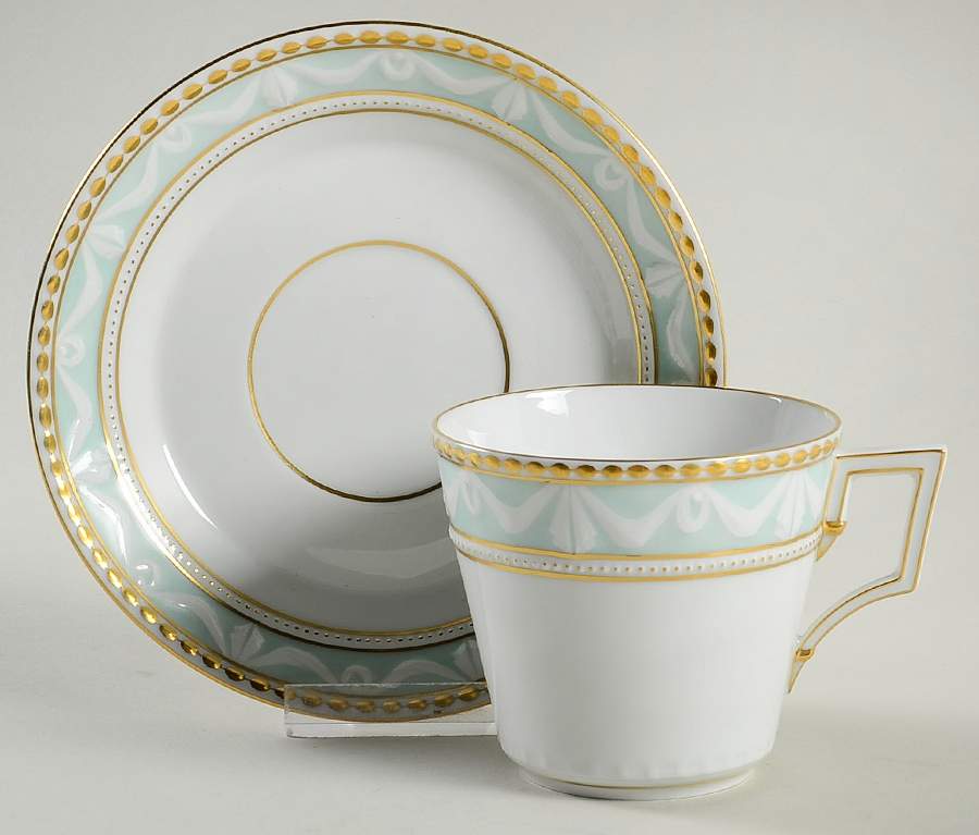 Decor 26 (Kurland) Flat Cup & Saucer Set by KPM-1