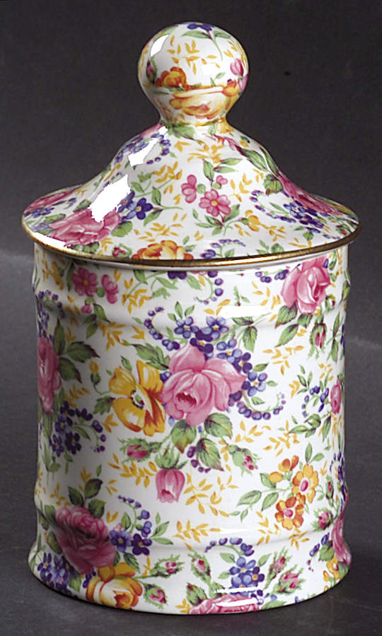 Rosalynde(Granville, New, Globestp) Cotton Ball Jar and Lid by James Kent (England)-1