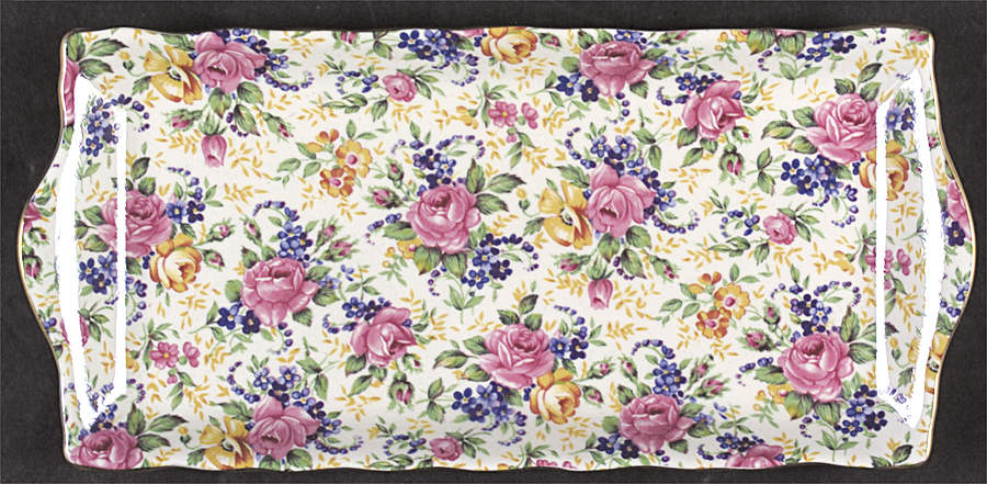 Rosalynde(Granville, New, Globestp) Rectangular Tray by James Kent (England)-1
