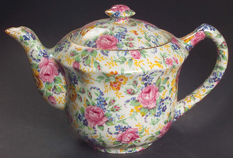 Rosalynde(Granville, New, Globestp) Teapot & Lid by James Kent (England)-1