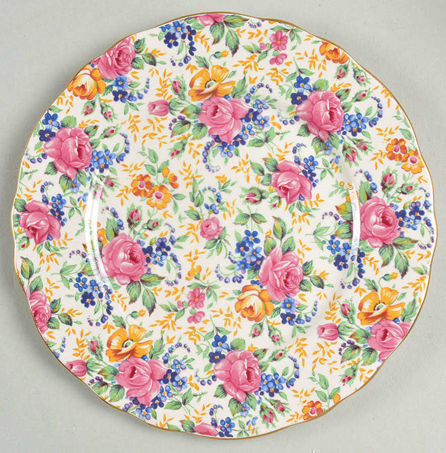Rosalynde(Granville, New, Globestp) Salad Plate by James Kent (England)-1