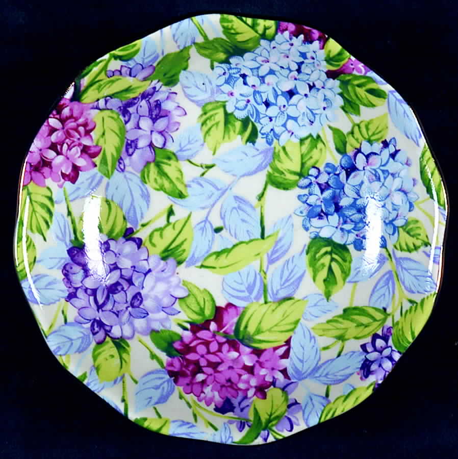 Hydrangea (New, Granville, Cream Background) Sweet Dish Round by James Kent (England)-1