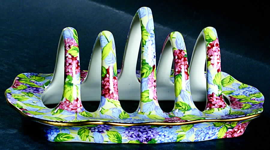 Hydrangea (New, Granville, Cream Background) 4 Slice Toast Server by James Kent (England)-1