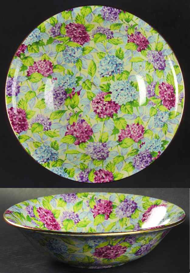 Hydrangea (New, Granville, Cream Background) Bowl for 16 Oz Pitcher and Bowl Set by James Kent (England)-1