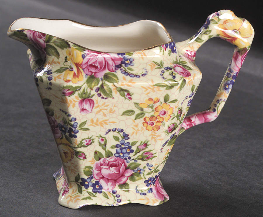 Ruth Kent (New, Granville Shape) Diamond Square Creamer by James Kent (England)-1