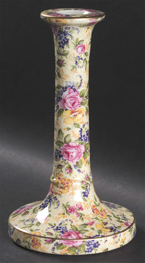 Ruth Kent (New, Granville Shape) 8" Tall Candlestick by James Kent (England)-1