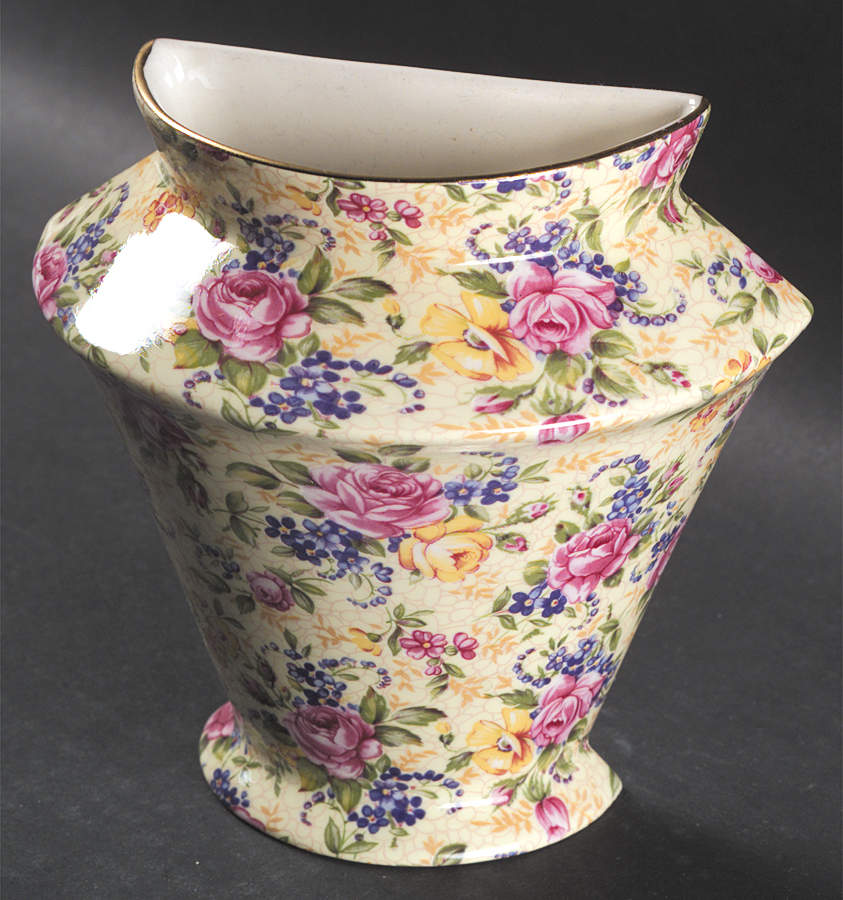 Ruth Kent (New, Granville Shape) Wall/Hanging Vase by James Kent (England)-1