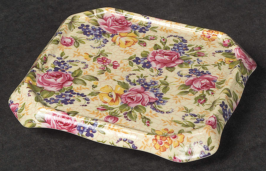 Ruth Kent (New, Granville Shape) Diamond Square Tea Tile by James Kent (England)-1