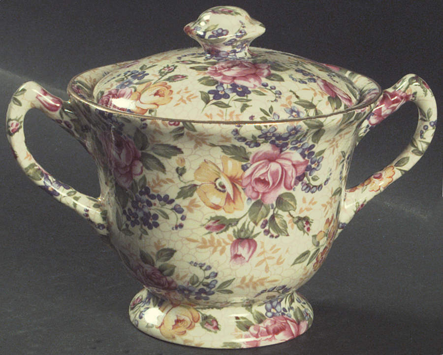 Ruth Kent (New, Granville Shape) Granville Sugar Bowl & Lid by James Kent (England)-1