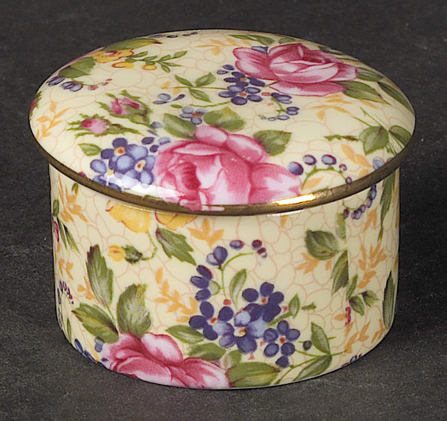 Ruth Kent (New, Granville Shape) Round Deep Pill Box with Lid by James Kent (England)-1
