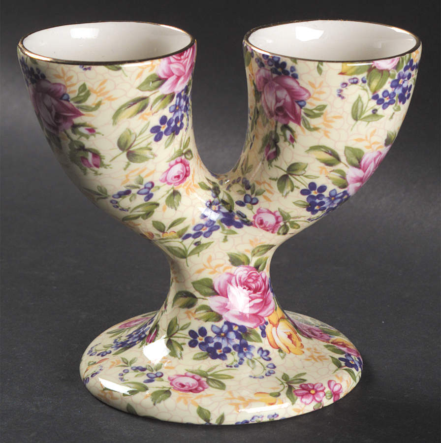 Ruth Kent (New, Granville Shape) Side By Side 2-Serving Egg Cup by James Kent (England)-1